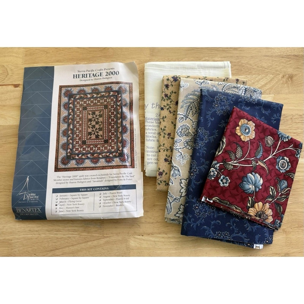HERITAGE 2000 April NEW YORK BEAUTY- Quilt Kit - SHARON HULTGREN Sierra Pacific
